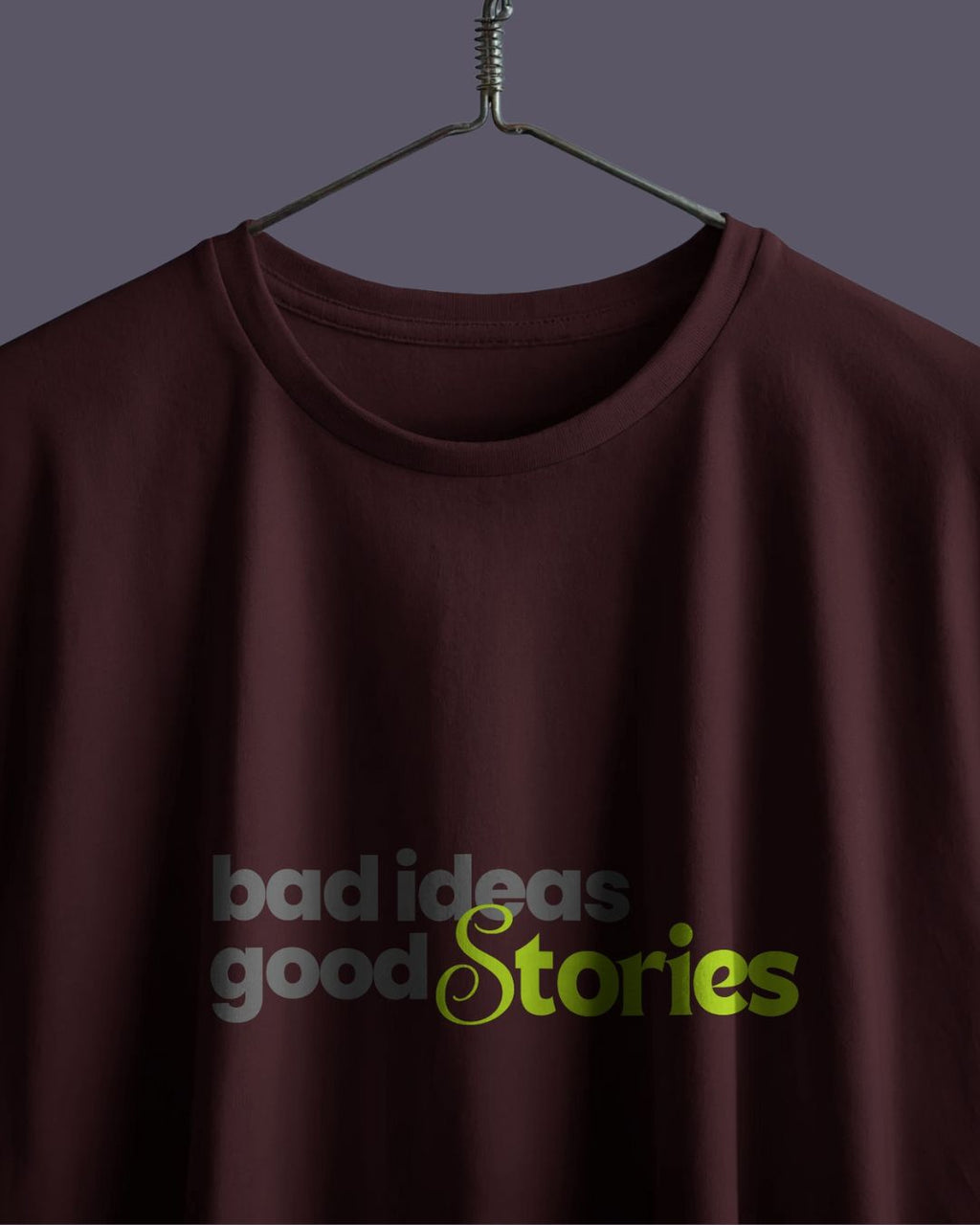 Maroon | Street Wear Co Bad Ideas Good Stories oversized streetwear t-shirt