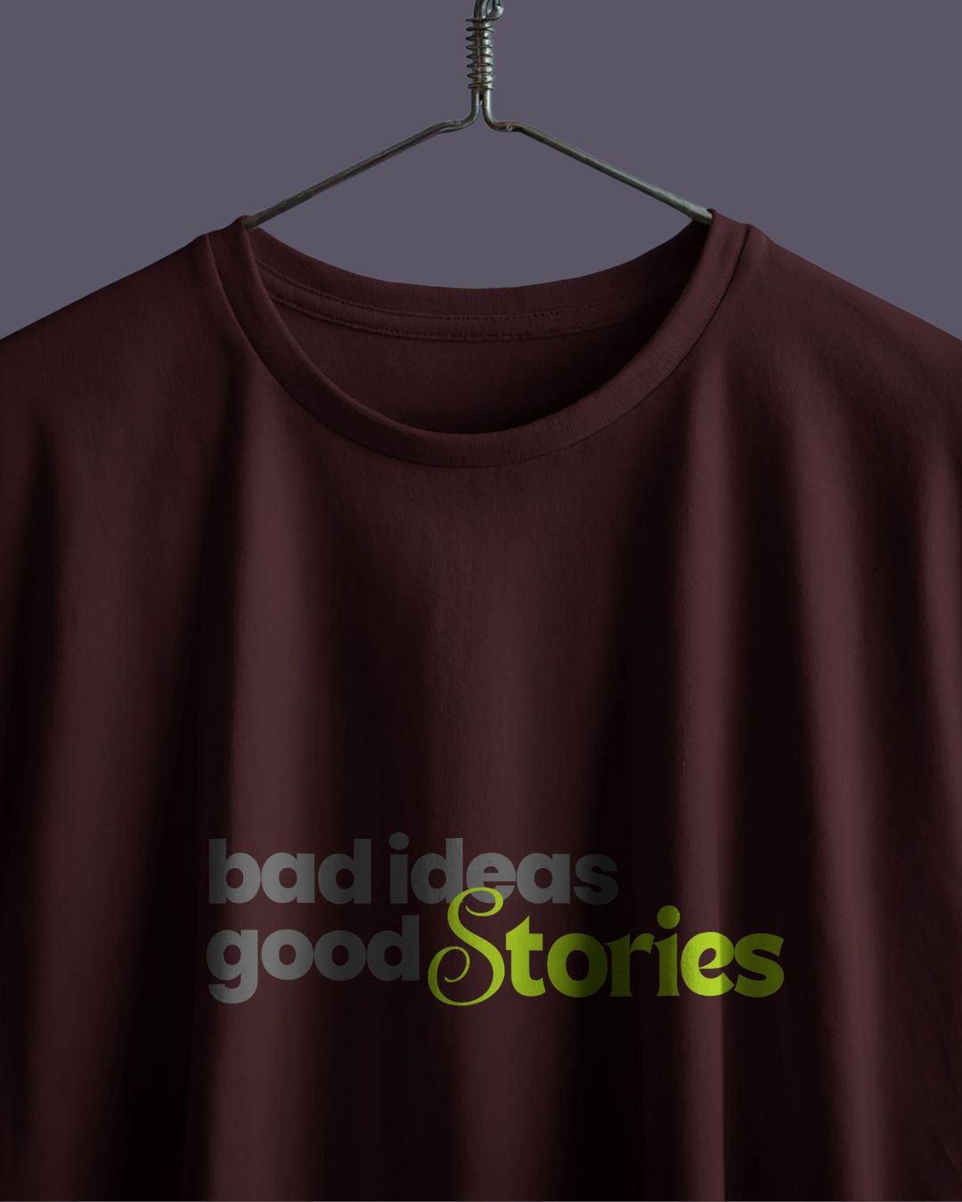 Maroon | Street Wear Co Bad Ideas Good Stories oversized streetwear t-shirt