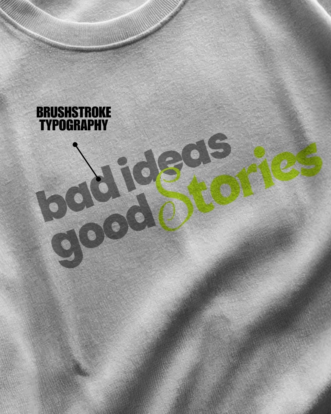 White | Street Wear Co Bad Ideas Good Stories oversized t-shirt with graphic typography