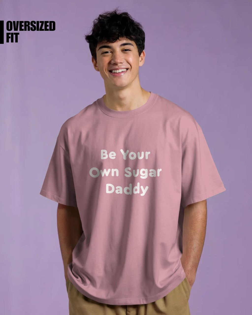 Flamingo | Street Wear Co Be Your Own Sugar Daddy oversized t-shirt with bold statement print