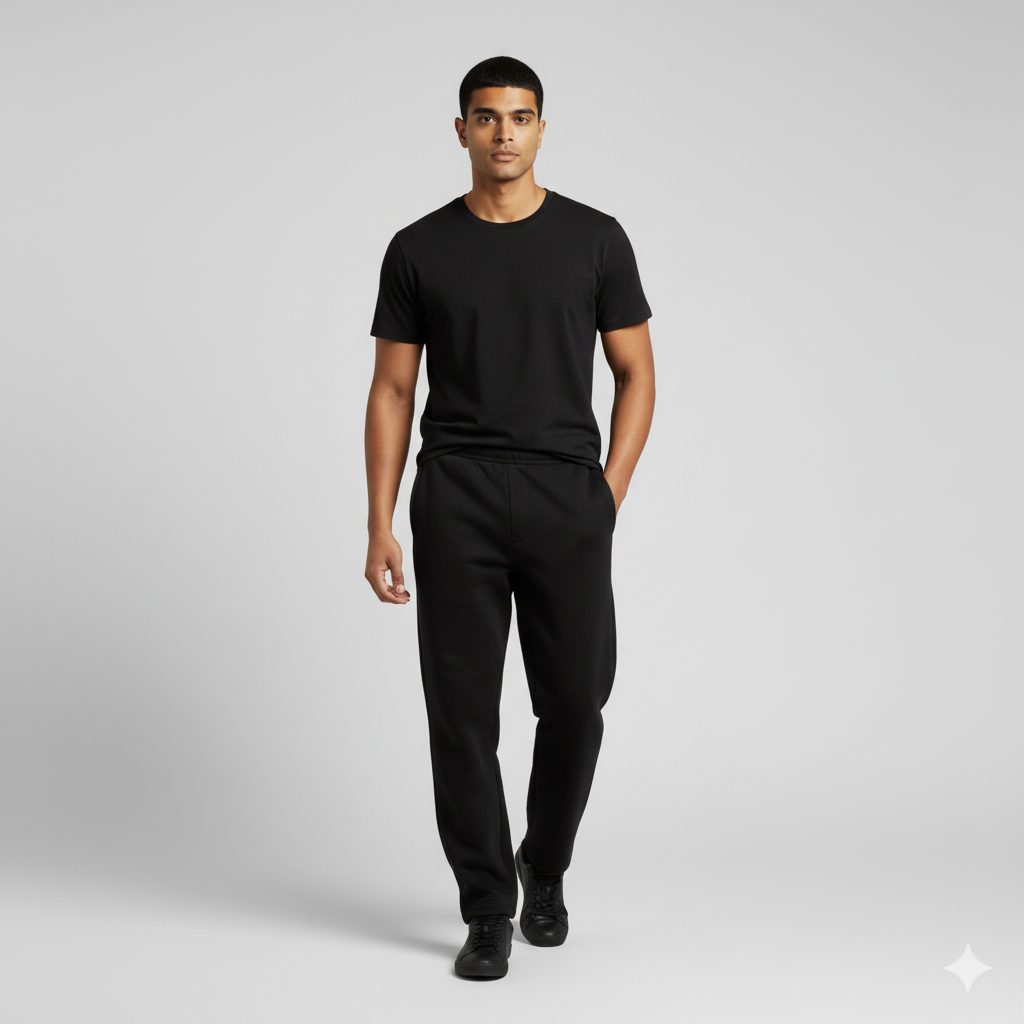Black | Street Wear Co Essential Terry Cotton sweatpants