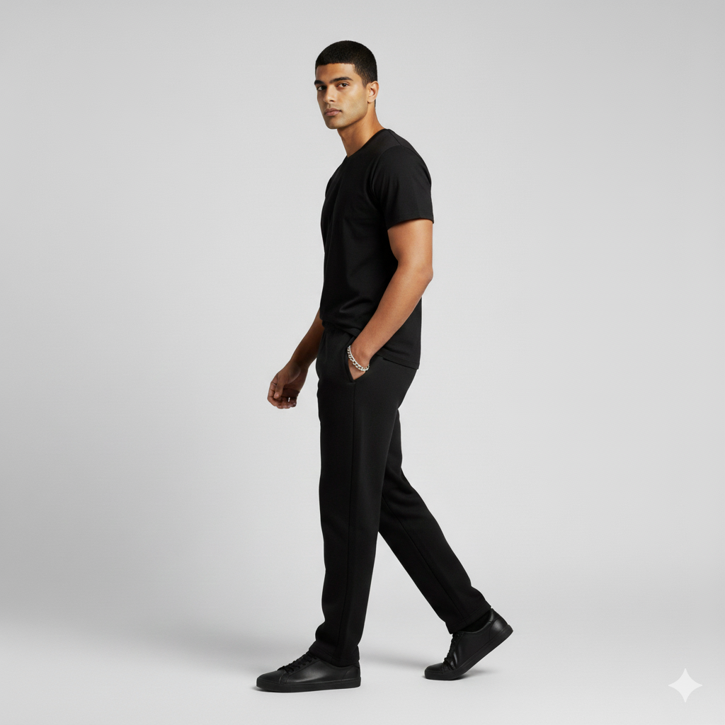 Black | Street Wear Co Essential Terry Cotton sweatpants