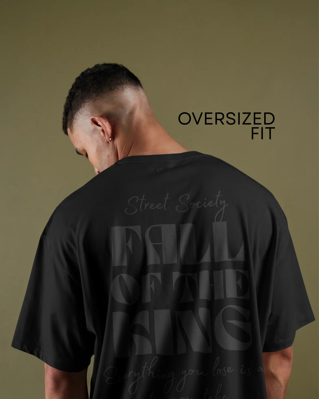 Black | Street Wear Co FALL OF THE KING oversized streetwear t-shirt