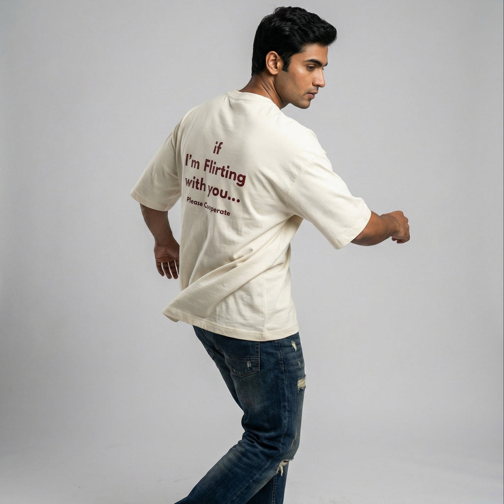 Off White | Street Wear Co Flirting With You oversized t-shirt with soft-hand print