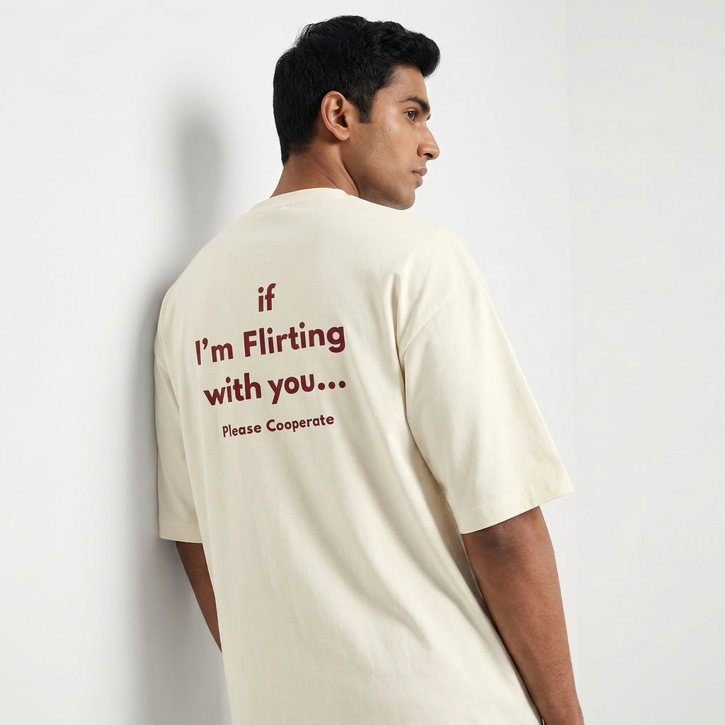 Off White | Street Wear Co Flirting With You oversized typography streetwear t-shirt