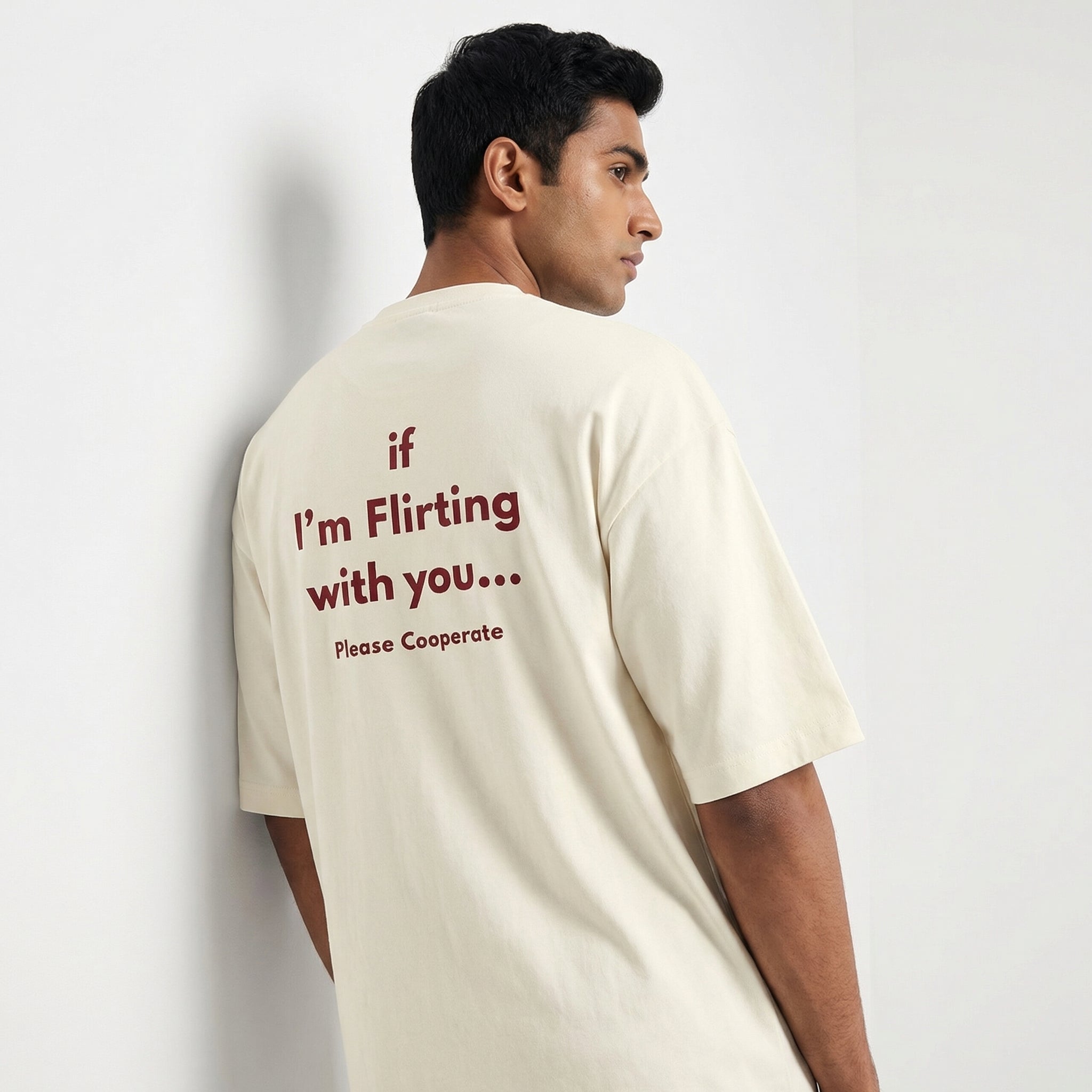 Off White | Street Wear Co Flirting With You oversized typography streetwear t-shirt